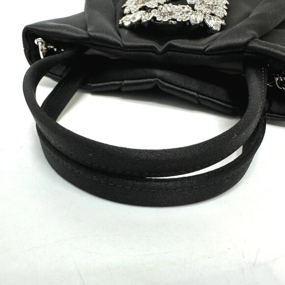 ROGER VIVIER RBWANVK0000RS0B999 Draped Pocket Bouquet Strass Micro 2WAY Hand Bag - Picture 12 of 12